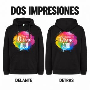 Sudadera personalizada · Dos impresiones